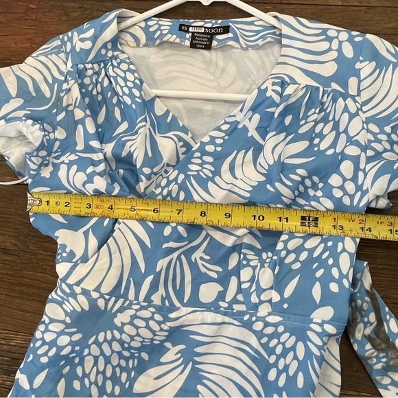 SOON MATERNITY Women's Elizabeth Maxi Dress Size XS In Sky Leaf - Picture 9 of 11